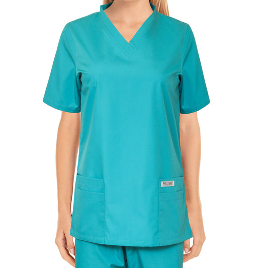 Custom Ladies Ocean Green Medical Scrub Uniform TUNIC TROUSER