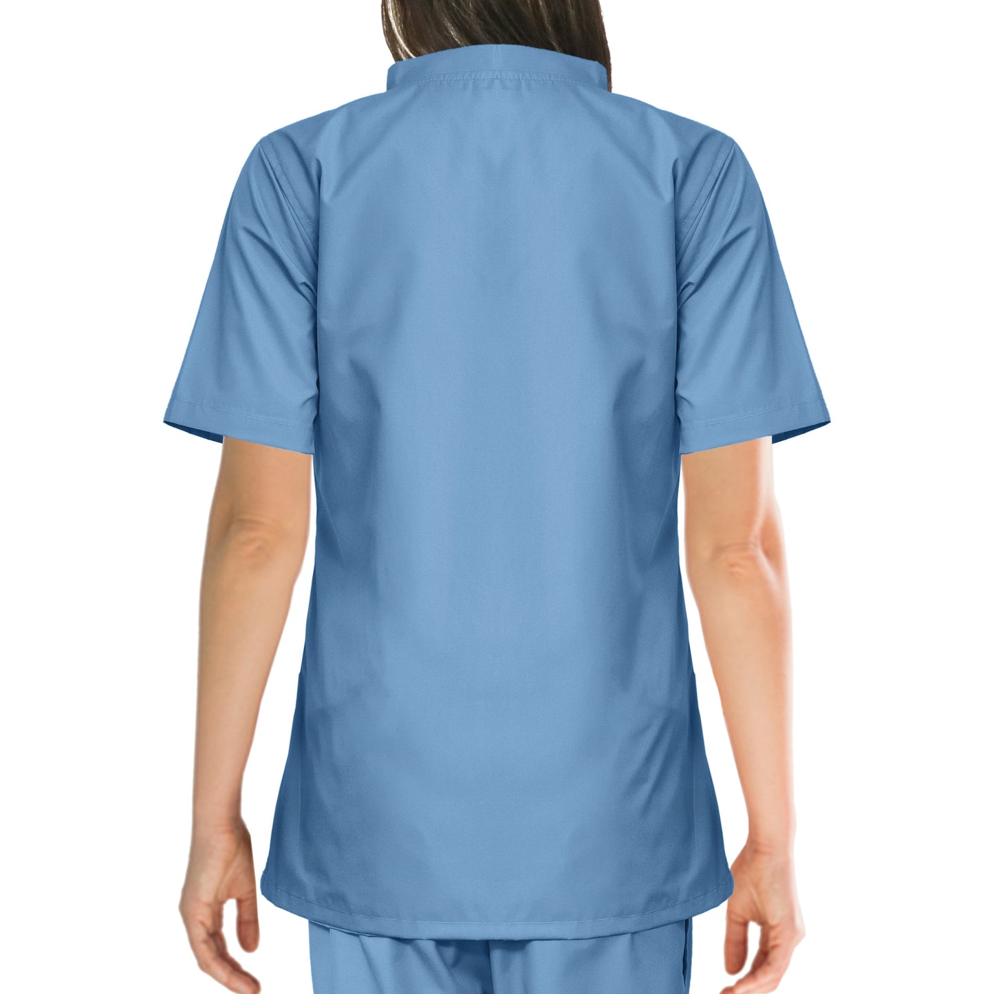 Custom Ladies Sky Blue Medical Scrub Uniform TUNIC TROUSER