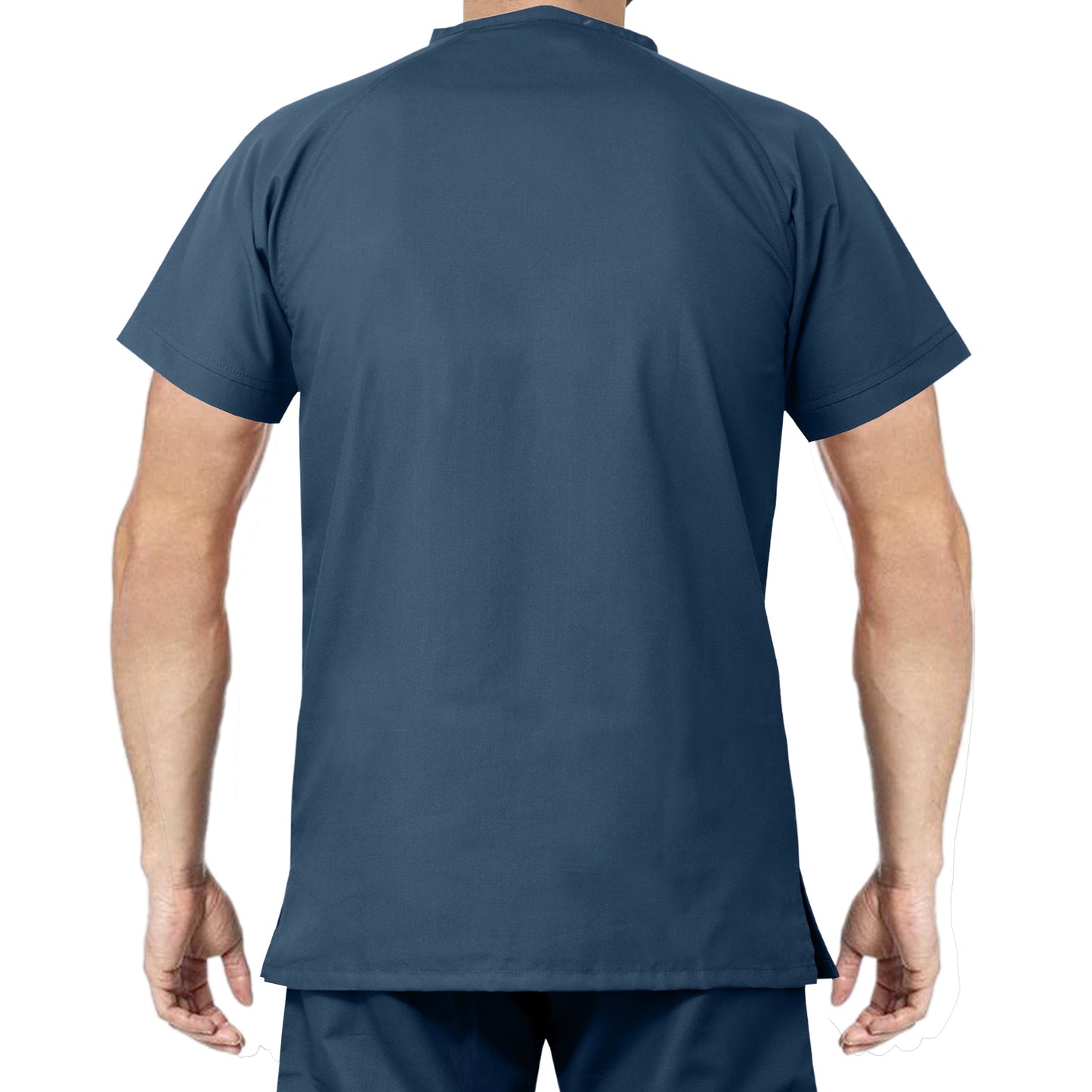 Custom Men's Navy Blue Medical Scrub Uniform TUNIC TROUSER