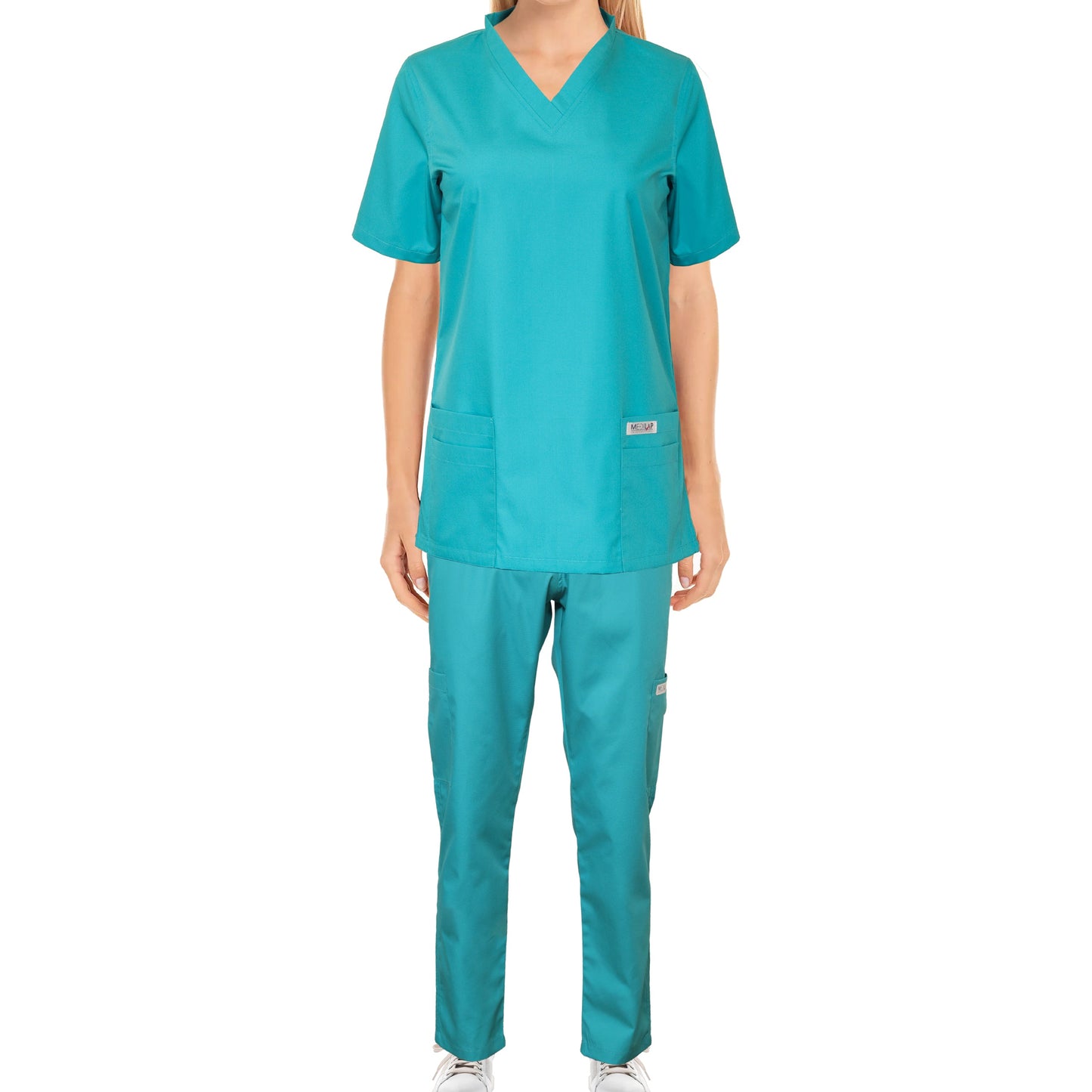 Custom Ladies Ocean Green Medical Scrub Uniform TUNIC TROUSER