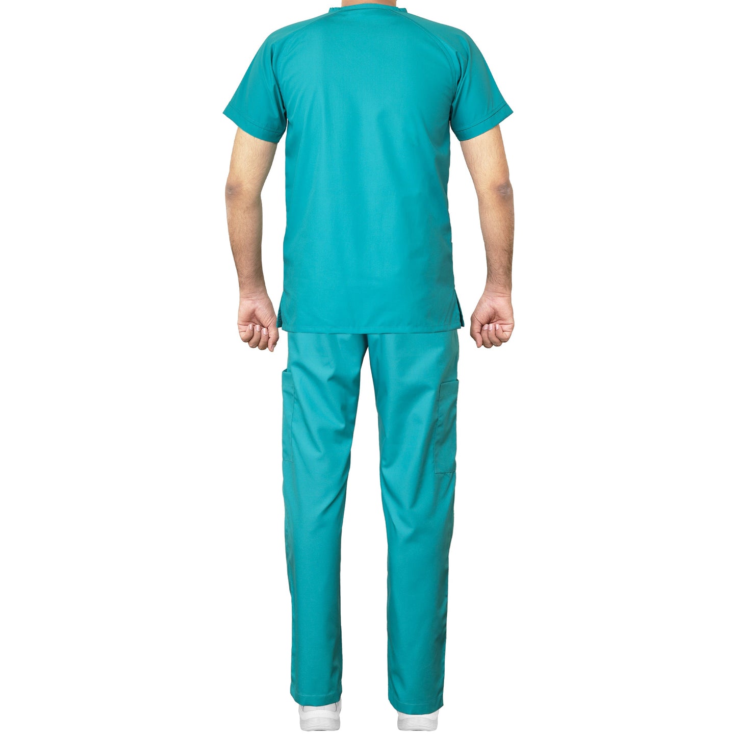 Custom Men's Ocean Green Medical Scrub Uniform TUNIC TROUSER