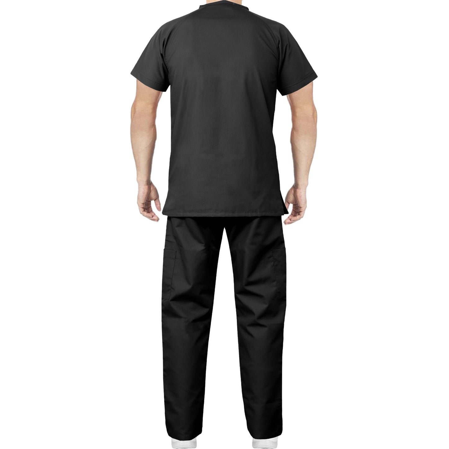 Custom Men's Black Medical Scrub Uniform TUNIC TROUSER