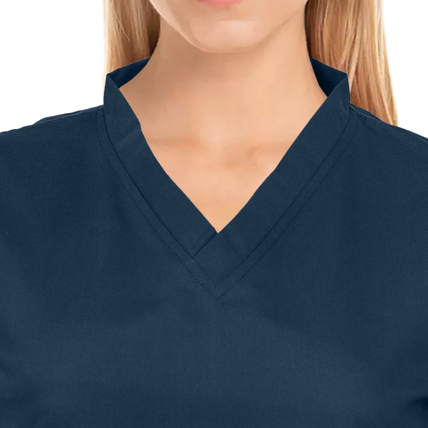 Custom Ladies Navy Blue Medical Scrub Uniform TUNIC TROUSER